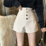 High Waist Solid Simple Office Shorts Pants