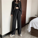 High Waist Loose Straight Office Suits Pants