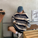 Long Sleeve Colors Striped Casual Sweatshirt