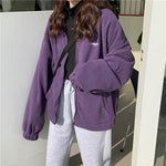 Solid Colors Loose Winter Fleece Jacket