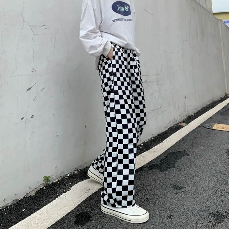 High Waist Loose Plaid Checkerboard Pants – Nada Outfit Land High Waist Loose Plaid Checkerboard Pants – Nada Outfit Land