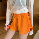 Solid Colors Casual Shorts Pants