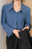 Long Sleeve Folds Style Blouse Shirts