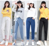 4 Colors Basic Long Jeans Pants