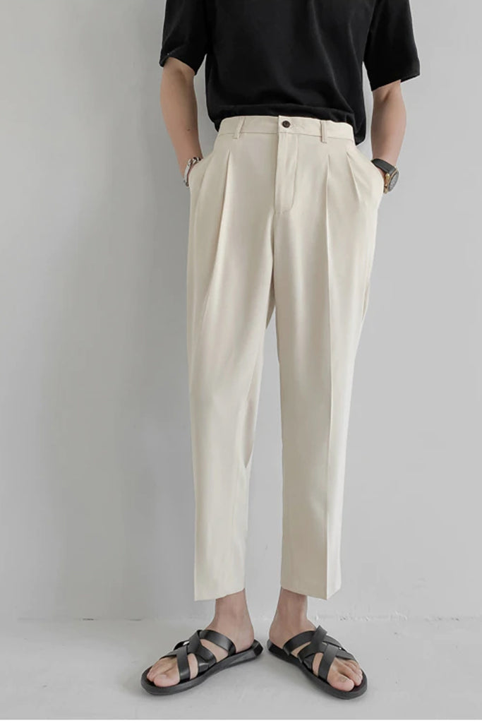 Smarty Pants women's cotton lycra ankle length brown color formal trouser.