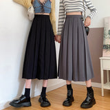 High Waist Elegant Pleated A-Line Long Skirt