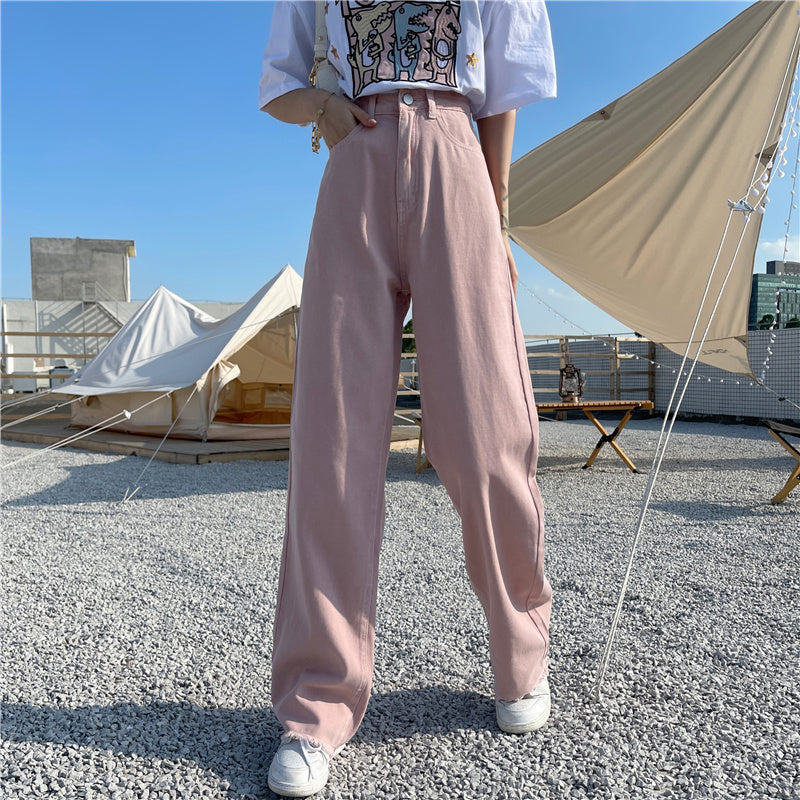 High Waist Loose Light Colors Jeans Pants – Nada Outfit Land