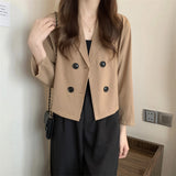 Sweet Colors Elegant Button Casual Blazers 