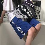 Side Checkered Plaid Shorts Pants