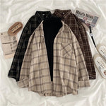 Vintage Long Sleeve Button Up Plaid Shirts