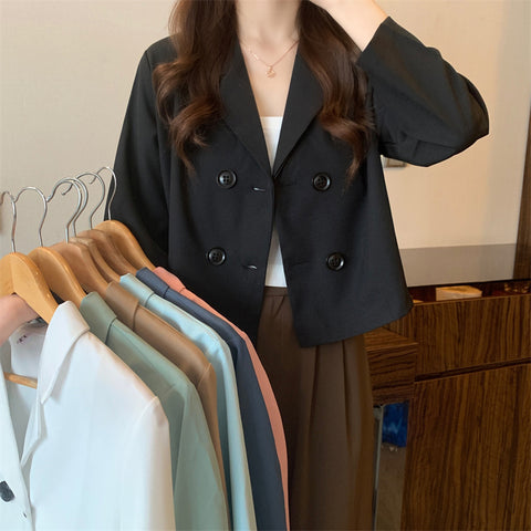 Sweet Colors Elegant Button Casual Blazers 