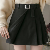 Elegant Belt Sashes A-Line Mini Skirt